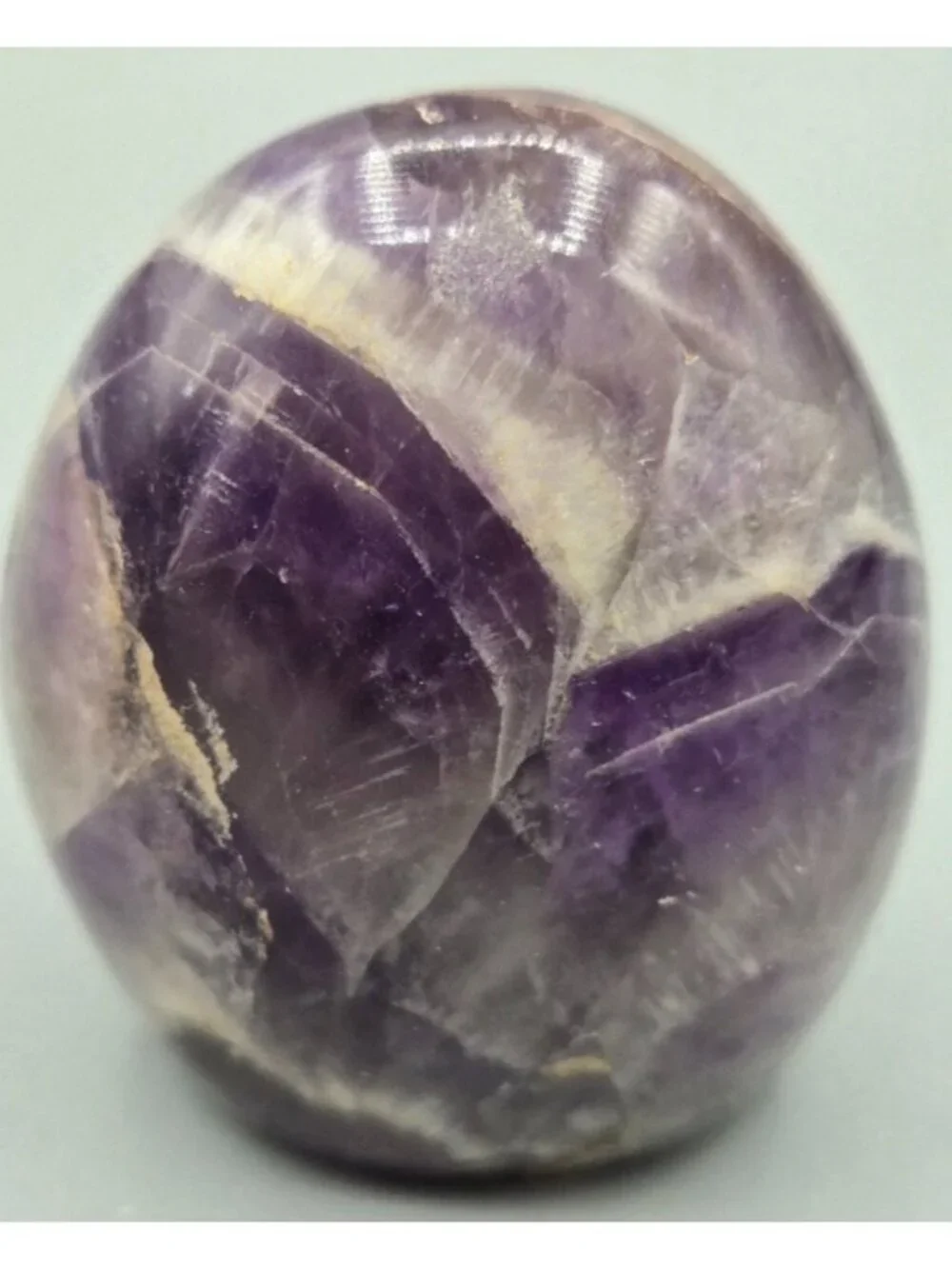 2.5 inch Chevron Amethyst Free Form Figurine Home Decor, Healing Crystal - Picture 2 of 4